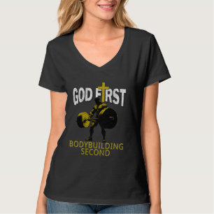 Gud Först Bodybuilding Andra Kristna Gym Vikt T Shirt