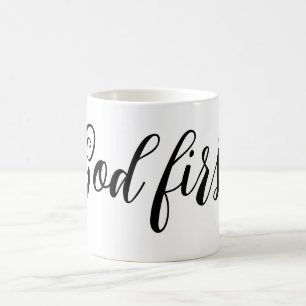 Gud först kaffemugg