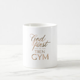 Gud Först Sedan Gymmugge – Kristet Motiv För Träni Magisk Mugg