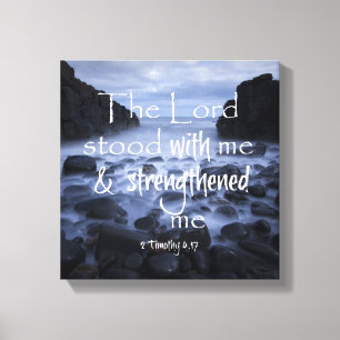 Gud förstärkte mig Bible Verse Canvastryck