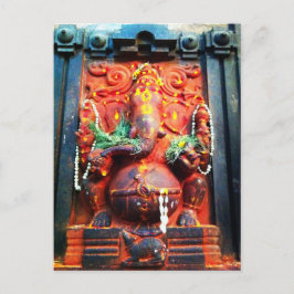 Gud Ganesha statue Vykort
