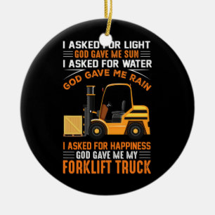 Gud gav mig min affklift Lastbil Julgransprydnad Keramik