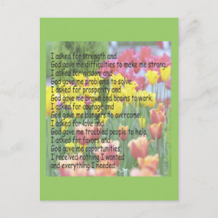 Gud gav mig styrka vykort