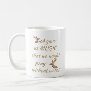 Gud gav oss musikinspirationcitat kaffemugg