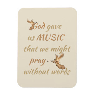 Gud gav oss musikinspirationcitat magnet
