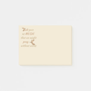 Gud gav oss musikinspirationcitatet Andlig Post-it Block