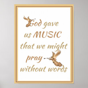 Gud gav oss musikinspirationsofferten Poster
