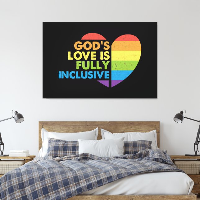 Gud Gay Kristen Hbtq Canvastryck (Insitu (sovrum))