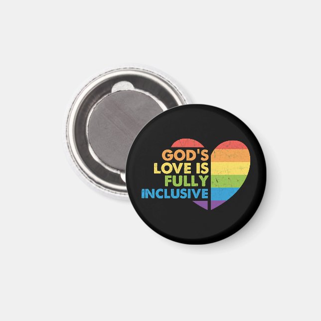 Gud Gay Kristet Hbtq Magnet (Front/Back)