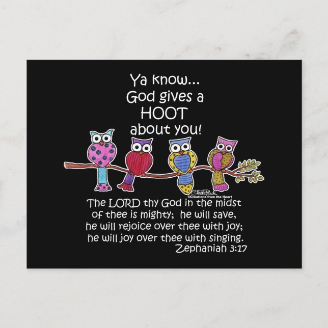 Gud Ge a Hoot Uggla Vykort (Framsida)