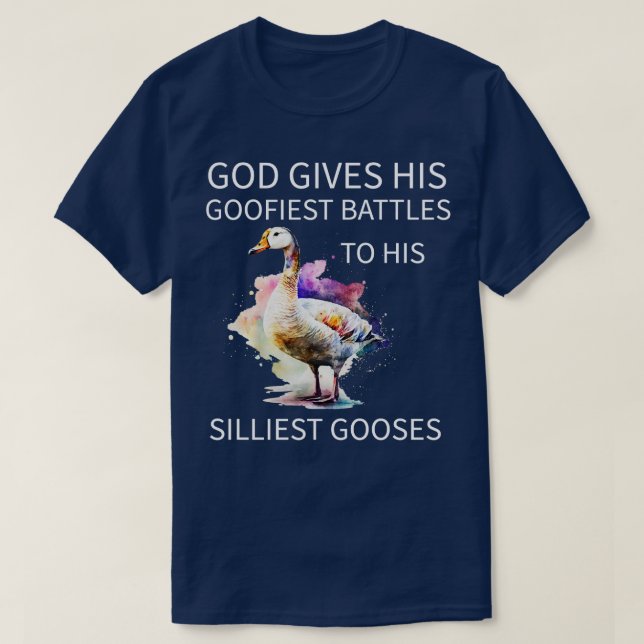 Gud Ge hans gode slag slår till hans minsta goo T Shirt (Design framsida)