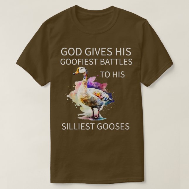 Gud Ge hans gode slag slår till hans minsta goo T Shirt (Design framsida)