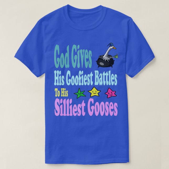 Gud Ge hans gode slag slår till hans minsta goo T Shirt (Design framsida)