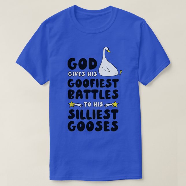 Gud Ge hans gode slag slår till hans minsta goo T Shirt (Design framsida)