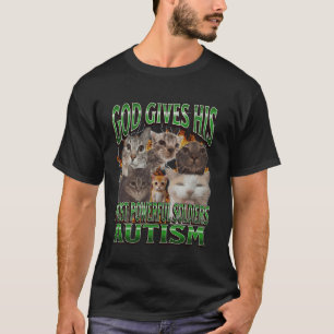 Gud Ge, hans mäktigaste Autism-slynt Kat-minne T Shirt