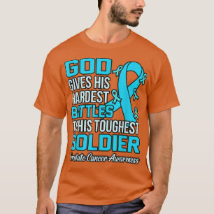 Gud Ge Hardest Battles Prostate Cancer Awarenes T Shirt