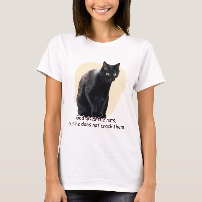 Gud ge nöt, men han sprider dem inte. t shirt (Framsida)
