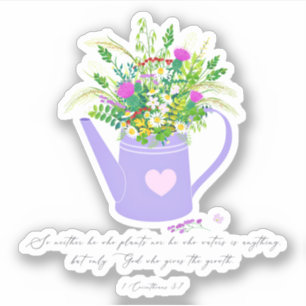 Gud giv växande blommor klistermärken