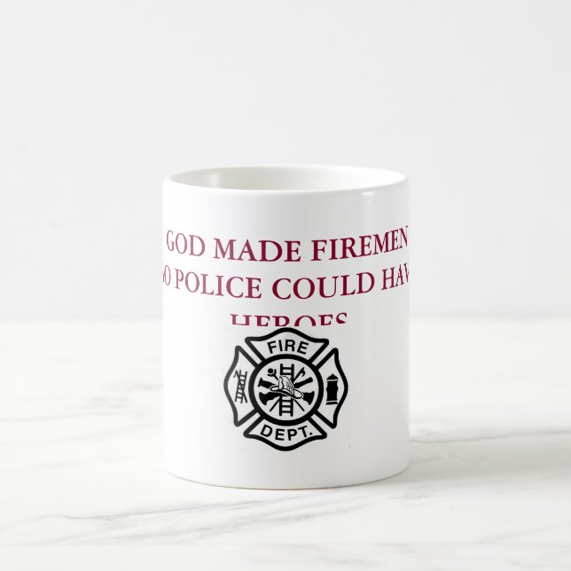 Gud gjord brandmanmugg kaffemugg (Center)