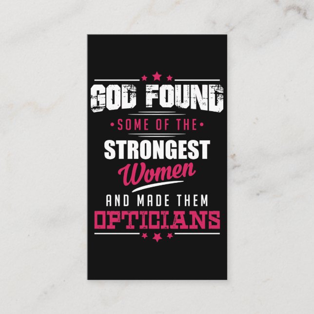 Gud gjord uppsluppen yrkedesign för optiker visitkort (Framsida)