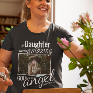 Gud gjorde dem till en ängel   Fotobegravningsminn T Shirt
