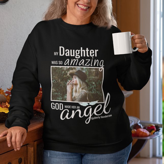 Gud gjorde dem till en ängel | Fotobegravningsminn T Shirt (Skapare uppladdad)