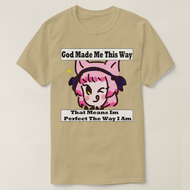 Gud gjorde mig så här 4 t shirt (Design framsida)