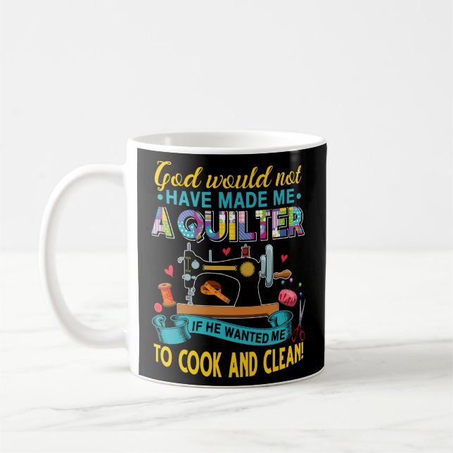 Gud gjorde mig till ett kvarter - sytande vadring kaffemugg (Vänster)