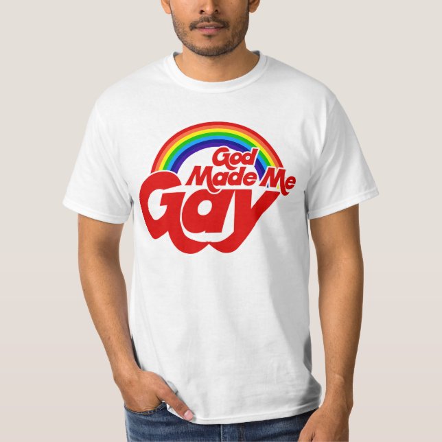 Gud gjorde mig till Gay Rainbow Tröja (Framsida)