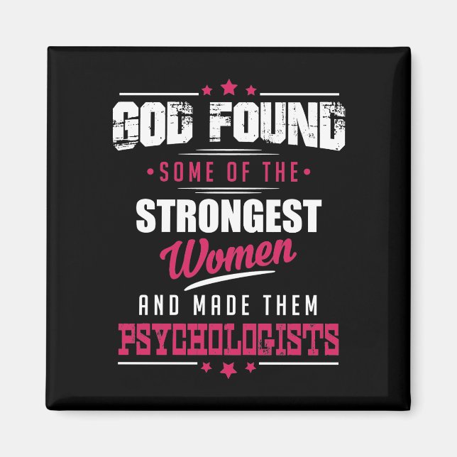 Gud gjorde Psykologer Superskoj Professionsdesign Magnet (Framsidan)