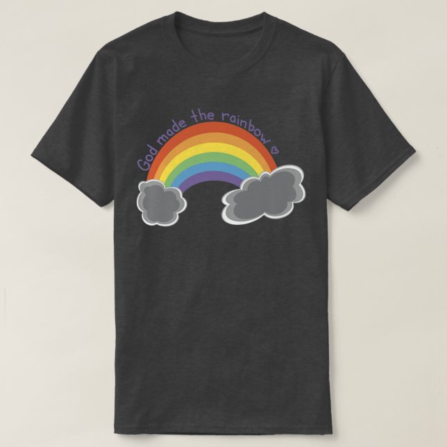 Gud gjorde Regnbågspremien T Shirt (Design framsida)