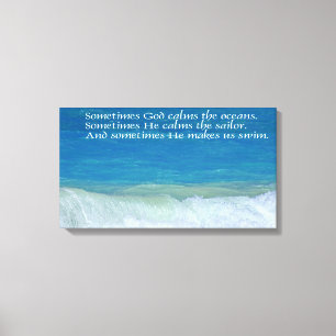 Gud gör oss Simma Wrapped Canvas