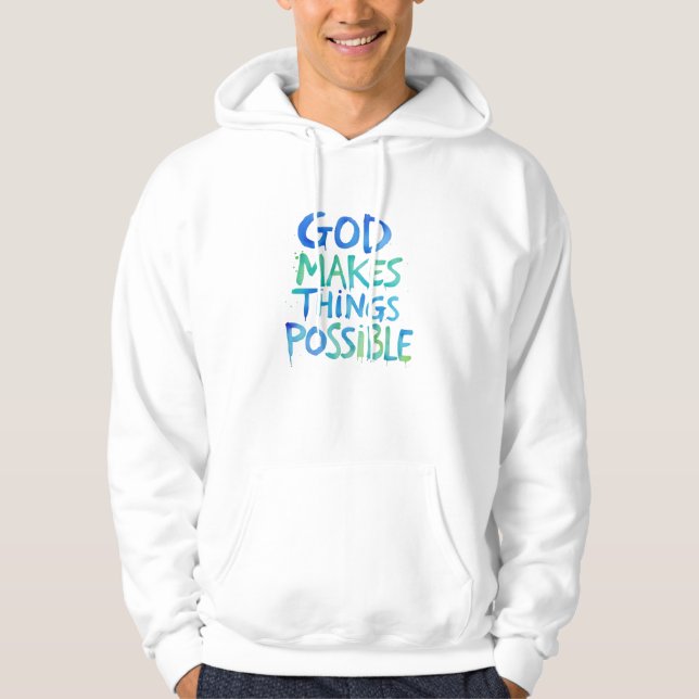 Gud gör Sak möjligt Hoodie (Framsida)
