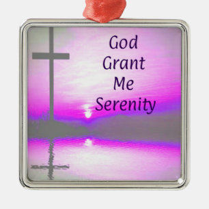 Gud Grant Me Serenity oranament Julgransprydnad Metall