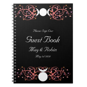 Gud- & gudinnaGuestbook för en Wiccan Handfasting Anteckningsbok Med Spiral