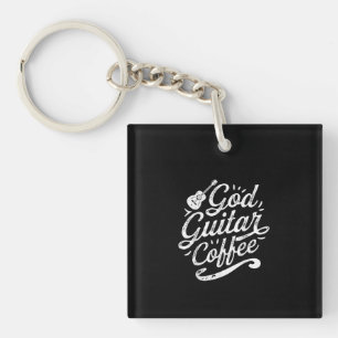Gud Guitar Coffee Music Älskare Funny Christian