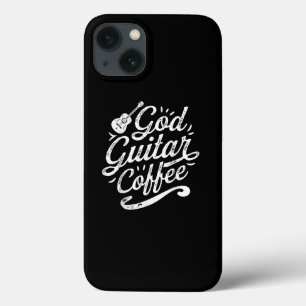 Gud Guitar Coffee Music Älskare Funny Christian