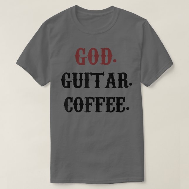 Gud Guitar Coffee T Shirt (Design framsida)