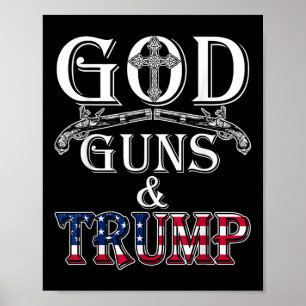 Gud Gunnar och Trump Shirt 2:a ändringen T Shirt Poster