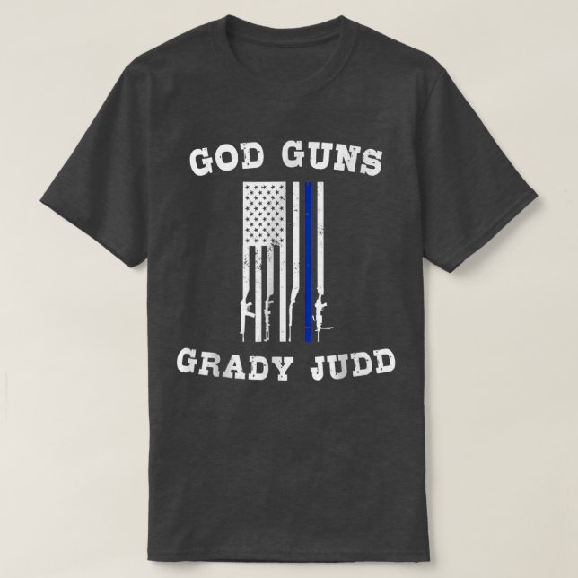 Gud Guns Grady Judd American Flagga Funny T Shirt (Design framsida)