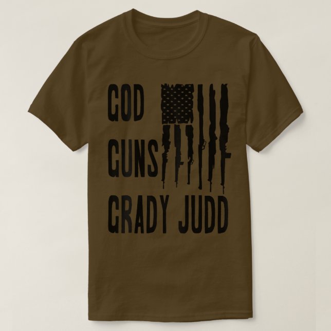Gud, Guns, Grady Judd American Flagga T Shirt (Design framsida)