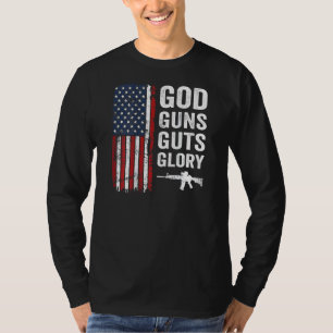 Gud Guns Guts Glory Patriotic Christian Pro Gun U T Shirt