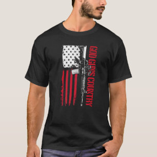 Gud Guns Land Ar15 Gun Högers America 2 nd Amend T Shirt