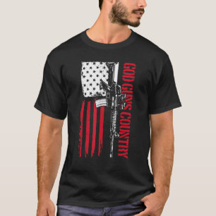 Gud Guns Land Ar15 Gun Högers America 2 nd Amend T Shirt