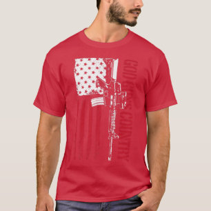 Gud Guns Land Ar15 Gun Högers America 2 nd Amend T Shirt