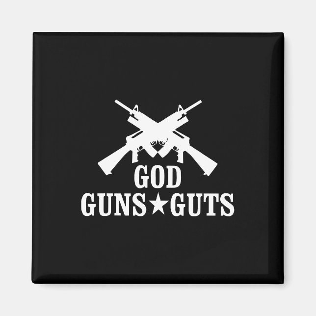 Gud Guns och Guts Magnet (Framsidan)