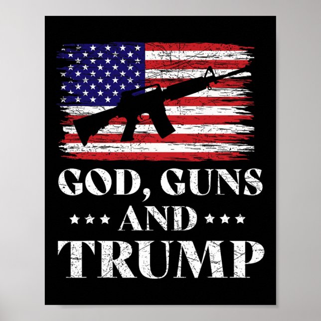 Gud Guns och Trump Poster (Framsidan)