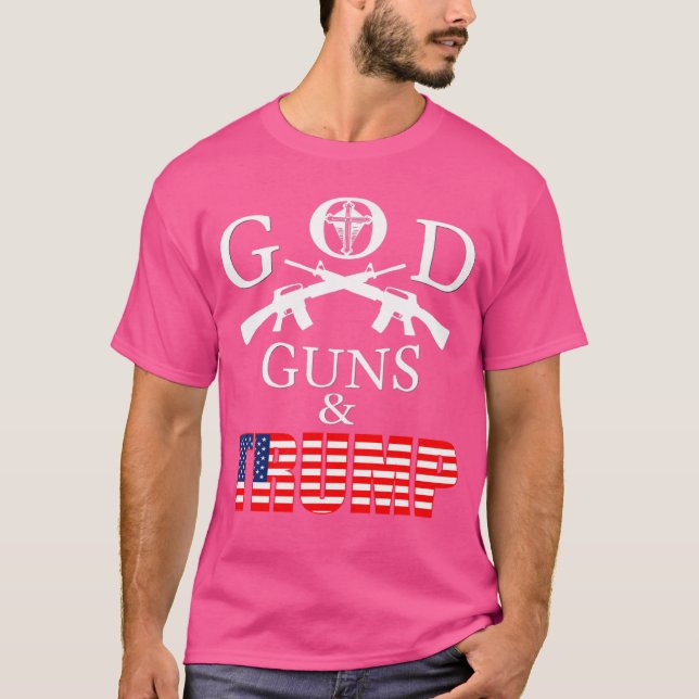 Gud Guns och Trump T Shirt (Framsida)