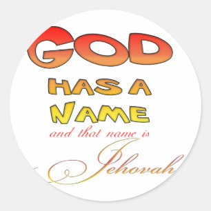 Gud har en Namn Jehovah Runt Klistermärke
