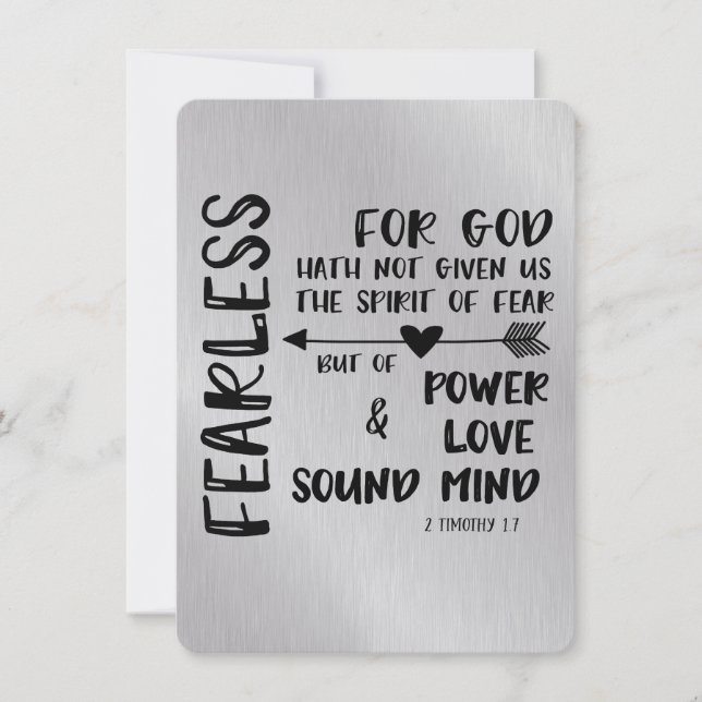 Gud har inte gett oss andning av rädsla. (Framsida)